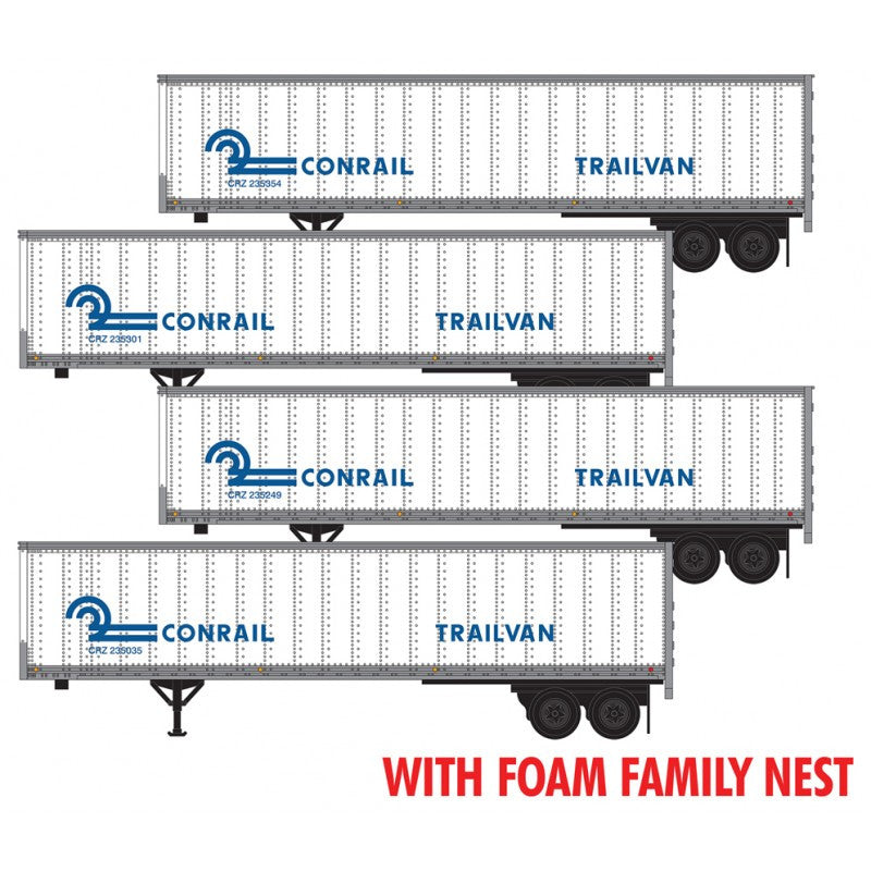 Micro Trains Line N 993 02 227 45' Van Trailer Conrail - 4-Pack - Foam Nest