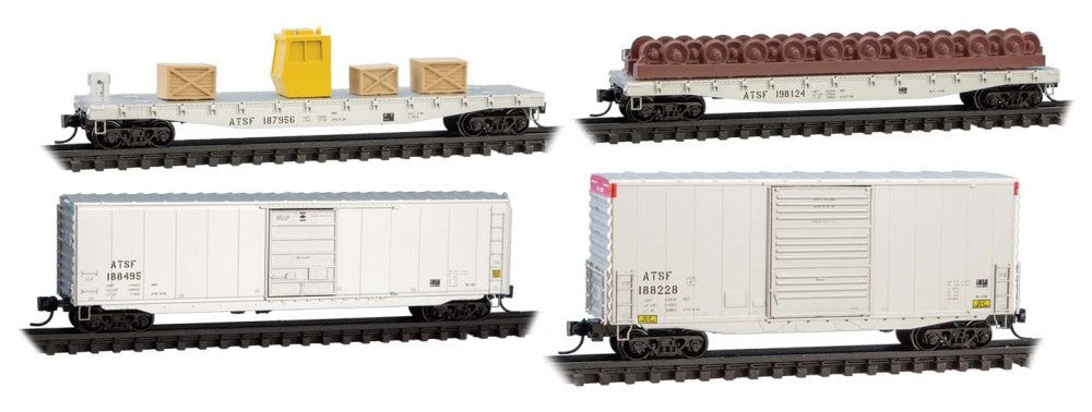 Micro Trains Line N 983 02 281 Atchison Topeka & Santa Fe MOW ATSF 4-Pack