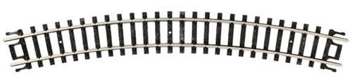 Atlas N 2510 Code 80 Curved Snap-Track with Nickel Silver Rail & Black Ties 9-3/4" Radius - pkg 6
