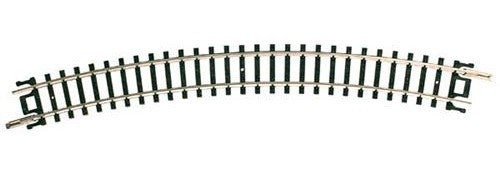 Atlas N 2520 Code 80 Curved Snap-Track with Nickel Silver Rail & Black Ties 11" Radius - pkg 6