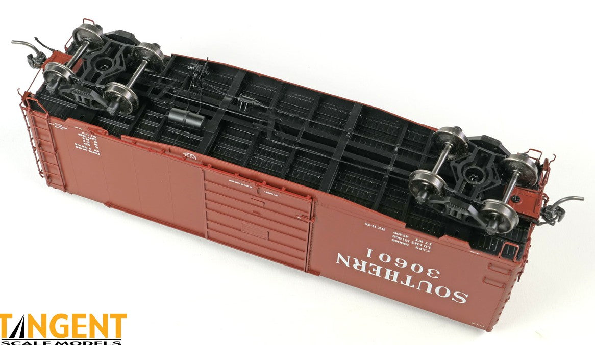Tangent Scale Models HO 26017-01 Pullman-Standard 40′ PS-1 9′ Door Boxcar Southern "Repaint 1958+" SOU #30558