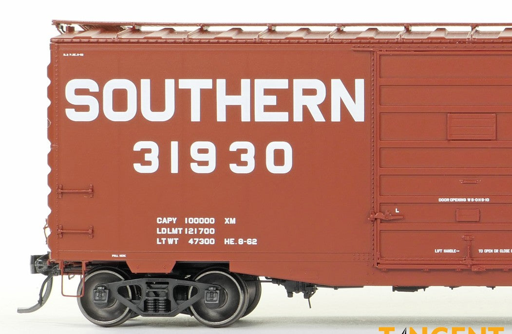 Tangent Scale Models HO 26018-01 Pullman-Standard 40′ PS-1 9′ Door Boxcar Southern "Serves the South Repaint 1962+" SOU #31766