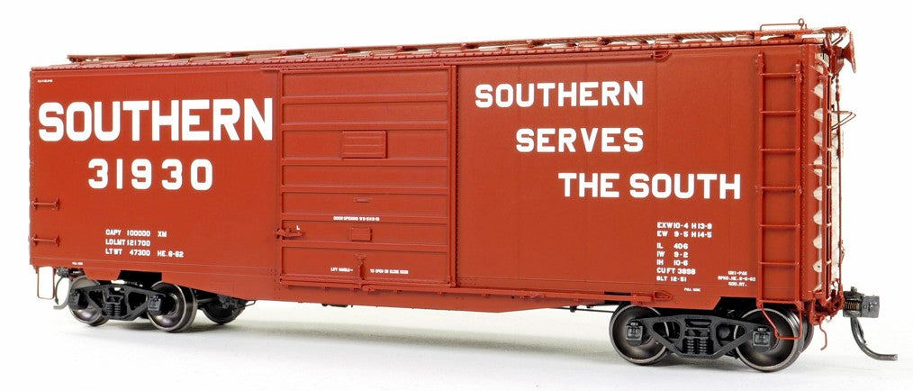 Tangent Scale Models HO 26018-01 Pullman-Standard 40′ PS-1 9′ Door Boxcar Southern "Serves the South Repaint 1962+" SOU #31766