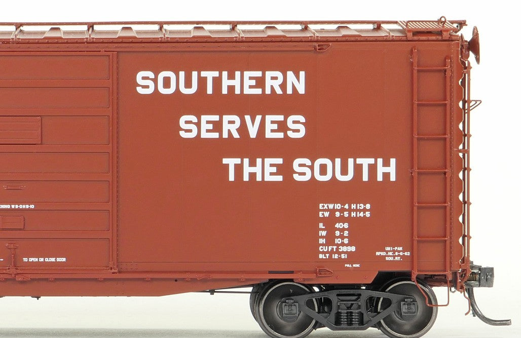 Tangent Scale Models HO 26018-01 Pullman-Standard 40′ PS-1 9′ Door Boxcar Southern "Serves the South Repaint 1962+" SOU #31766