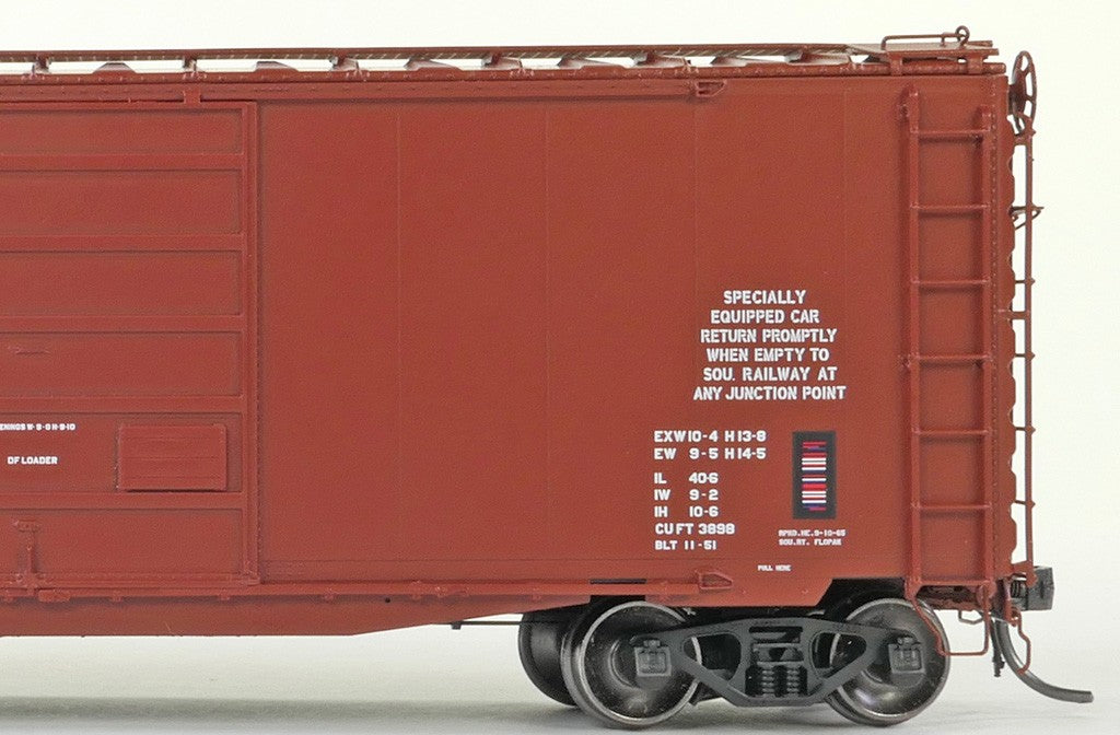 Tangent Scale Models HO 26019-01 Pullman-Standard 40′ PS-1 9′ Door Boxcar Southern "Serves the South Repaint 1965+" SOU #30705