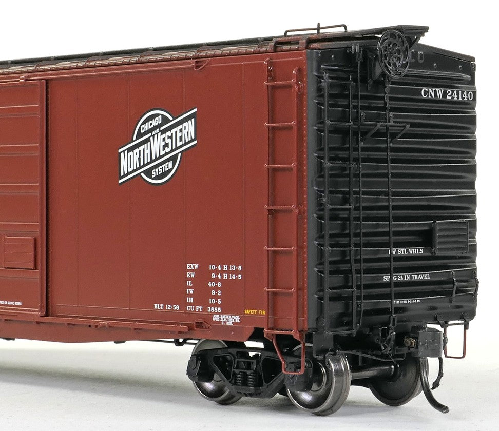 Tangent Scale Models HO 26021-01 Pullman-Standard 40′ PS-1 9′ Door Boxcar Chicago and North Western "Original Clinton Reweigh 1959+" CNW #24140