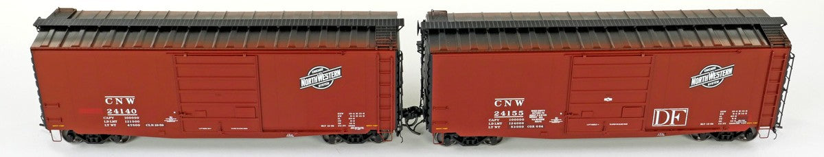 Tangent Scale Models HO 26022-02 Pullman-Standard 40′ PS-1 9′ Door Boxcar Chicago and North Western "Original DF Equipped 1964+" CNW #24155