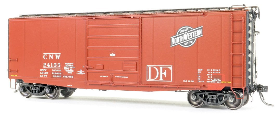 Tangent Scale Models HO 26022-02 Pullman-Standard 40′ PS-1 9′ Door Boxcar Chicago and North Western "Original DF Equipped 1964+" CNW #24155