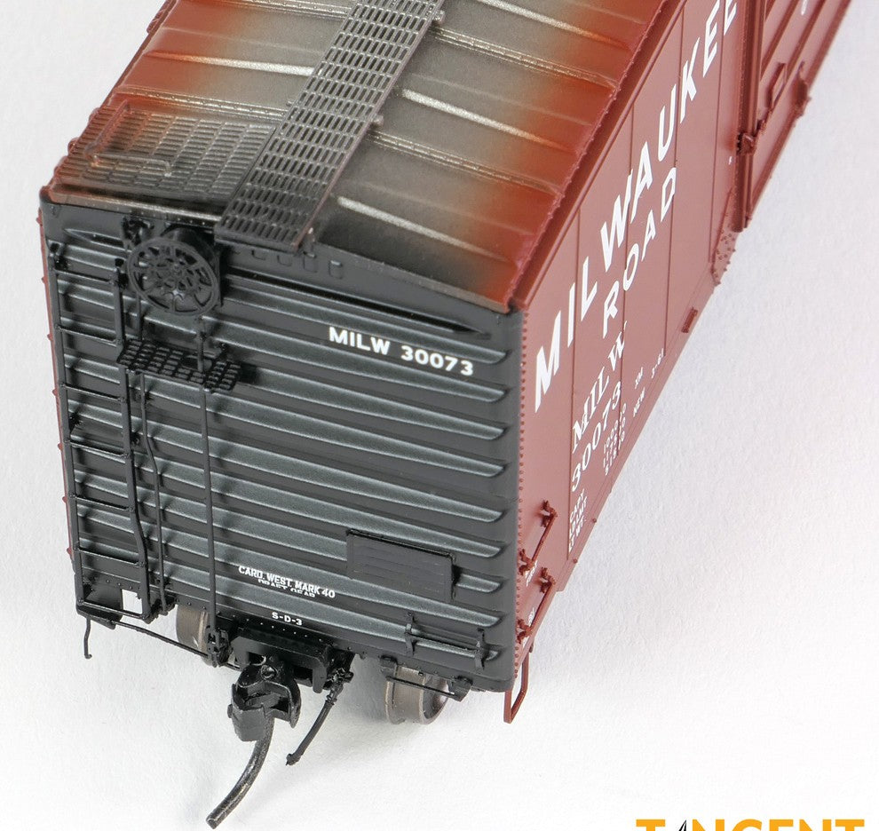 Tangent Scale Models HO 26032-05 Pullman-Standard 40′ PS-1 9′ Door Boxcar Milwaukee Road "Delivery 3-1961" w/ Superior Door MILW #30081