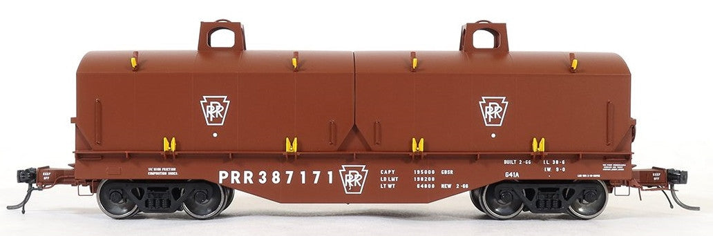 Tangent Scale Models HO 27010-01 PRR Samuel Rea Shops G41A Coil Car 'G41A Delivery 1966' w/ Hoods Pennsylvania Railroad PRR #387121