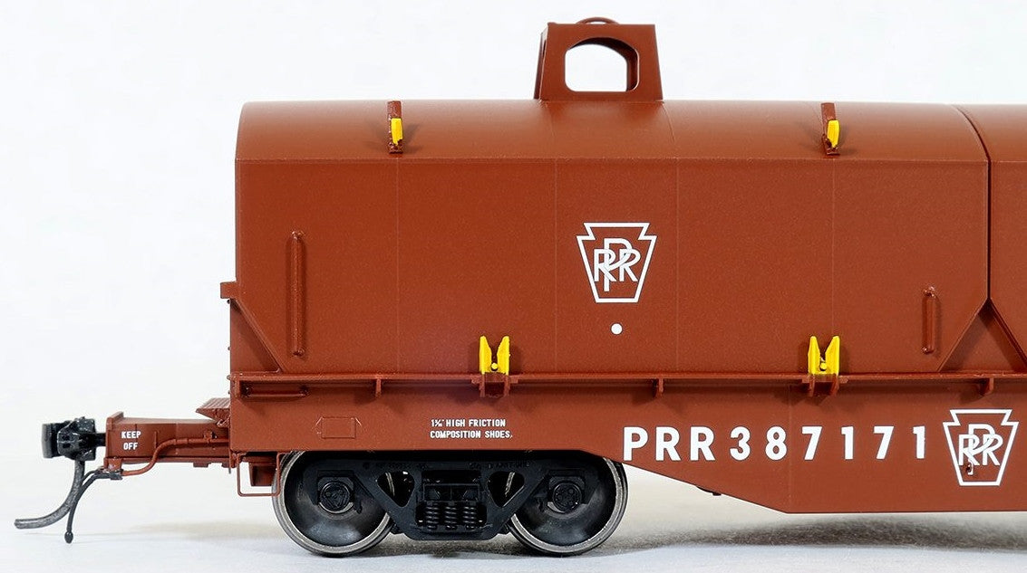 Tangent Scale Models HO 27010-01 PRR Samuel Rea Shops G41A Coil Car 'G41A Delivery 1966' w/ Hoods Pennsylvania Railroad PRR #387121