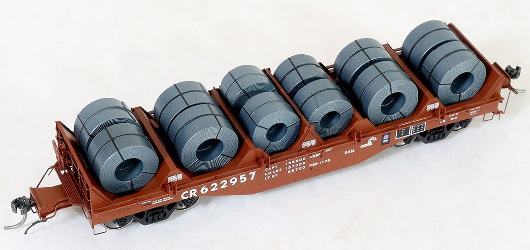 Tangent Scale Models HO 27012-01 PRR Samuel Rea Shops G41A Coil Car 'G41A Repaint 1976' w/ Hoods Conrail CR #622937
