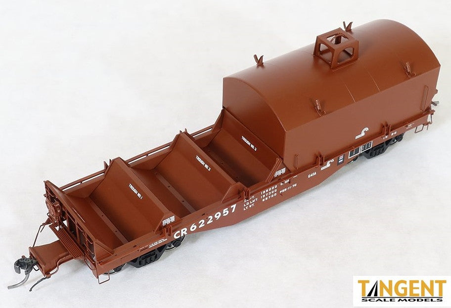 Tangent Scale Models HO 27012-01 PRR Samuel Rea Shops G41A Coil Car 'G41A Repaint 1976' w/ Hoods Conrail CR #622937