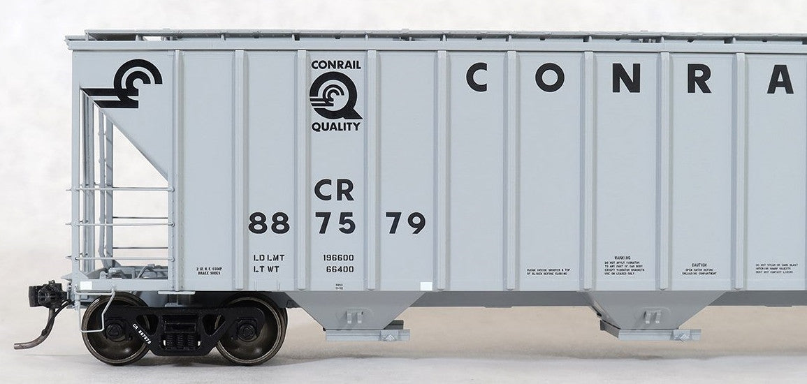 Tangent Scale Models HO 28060-02 PC Samuel Rea Shops 4600 Covered Hopper Conrail H51C 'Quality Gray Repaint 1992' CR #887566