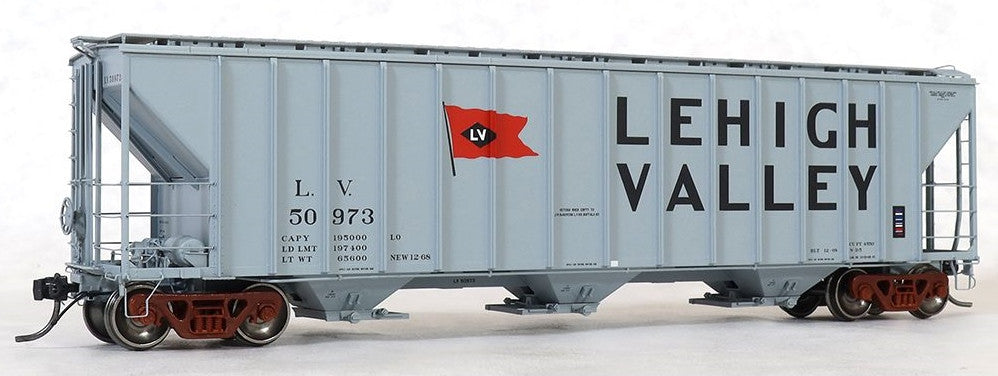 Tangent Scale Models HO 28061-06 PC Samuel Rea Shops 4600 Covered Hopper Lehigh Valley 'Delivery Gray 12-1968' LV #50971