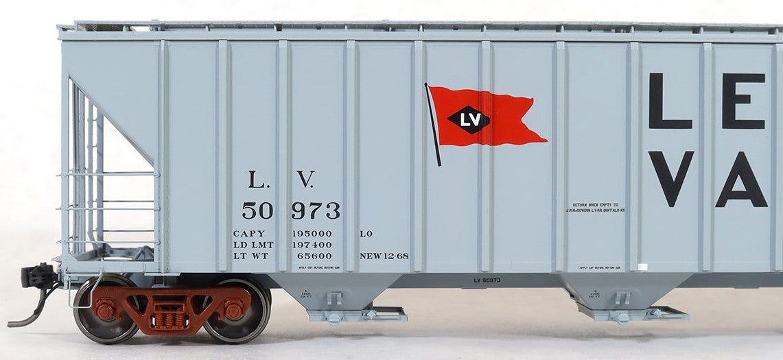 Tangent Scale Models HO 28061-09 PC Samuel Rea Shops 4600 Covered Hopper Lehigh Valley 'Delivery Gray 12-1968' LV #50981