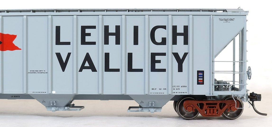 Tangent Scale Models HO 28061-09 PC Samuel Rea Shops 4600 Covered Hopper Lehigh Valley 'Delivery Gray 12-1968' LV #50981