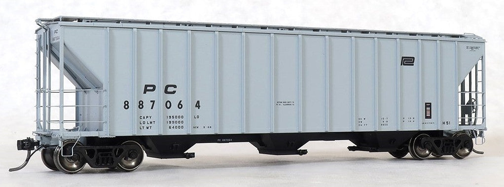 Tangent Scale Models HO 28063-02 PC Samuel Rea Shops 4600 Covered Hopper Penn Central H51 'Delivery Gray 9-1968' PC #887031