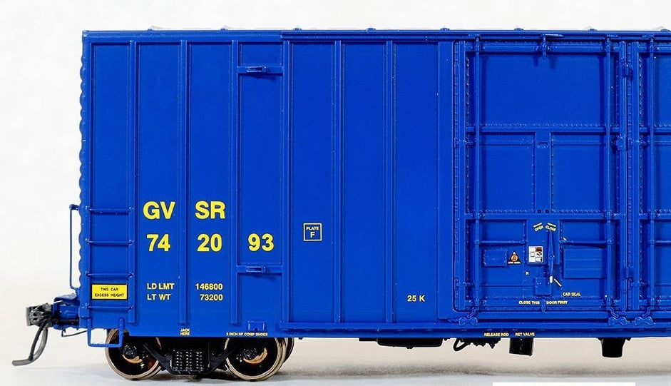 Tangent Scale Models HO 29013-05 Gunderson Brothers 50' 6089cf High Cube Double Plug Door Box Car Golden West Service 'B-70-43 Repaint 1996+' GVSR #742045