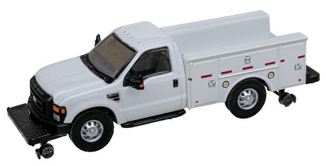 Atlas HO 30000163 Ford F-350 Hi-Railer Pickup Truck White Unlettered