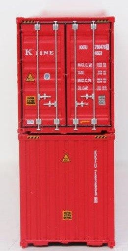 Jacksonville Terminal Company N 405098 40' High Cube Container K-LINE Set #3 2-Pack
