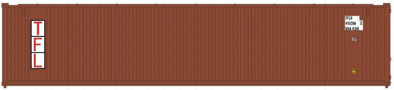 Jacksonville Terminal Company N 405601 40' Standard Height 8'6 3 Rib X Panel Containers TFL 2-Pack