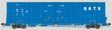 Aurora Miniatures N 602037 Greenbrier 7550 cf 60' Plate F Boxcar GATX Blue BKTY #157600
