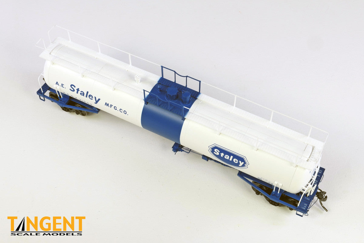 Tangent Scale Models HO 31010-01 NACC 1963-Design 20,500 Gallon Non-Insulated Tank Car 'A.E. Staley Mfg. Co. Delivery 1963' AESX #21500