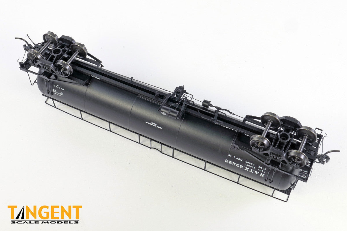 Tangent Scale Models HO 31011-02 NACC 1963-Design 20,500 Gallon Non-Insulated Tank Car NATX 'Black Lease Delivery 1966' NATX #22225