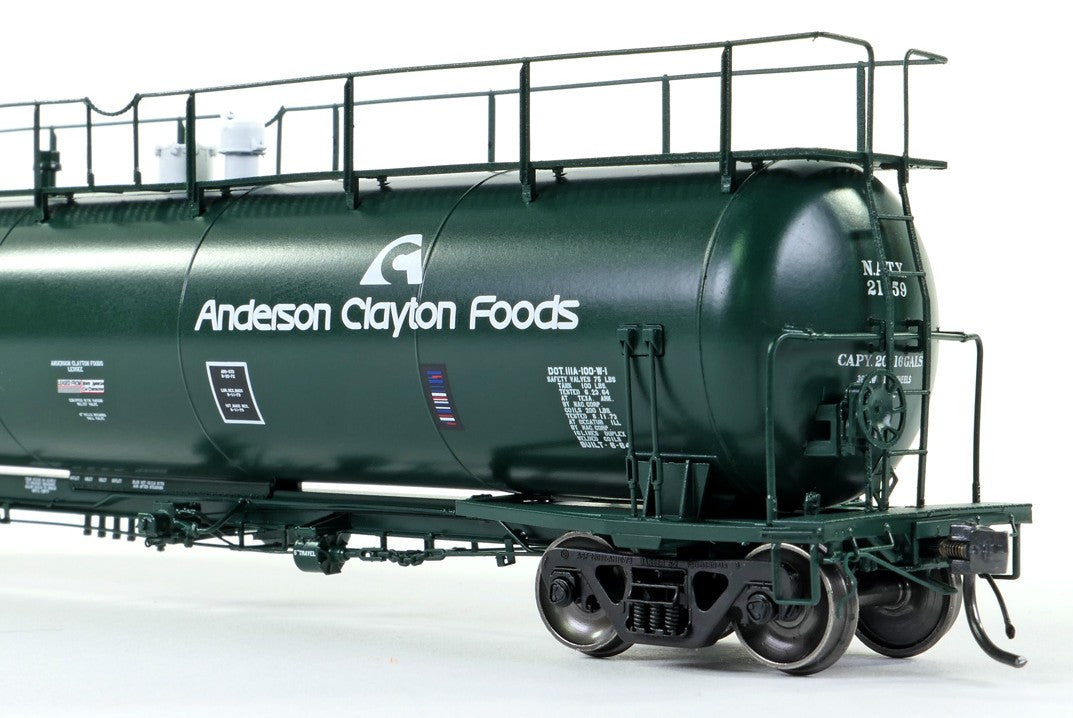 Tangent Scale Models HO 31012-02 NACC 1963-Design 20,500 Gallon Non-Insulated Tank Car 'Anderson Clayton Foods 1973+' NATX #21552
