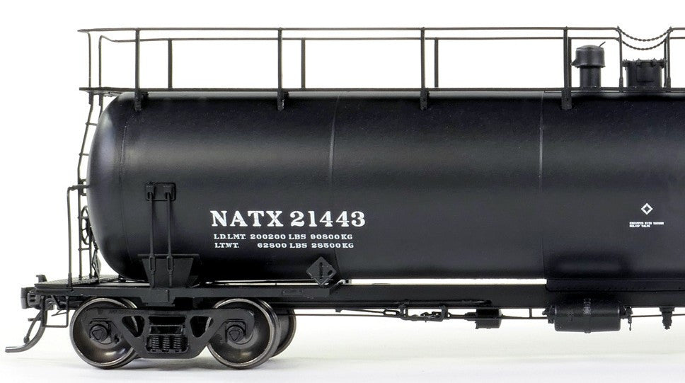 Tangent Scale Models HO 31013-02 NACC 1963-Design 20,500 Gallon Non-Insulated Tank Car 'Black Lease Repaint 1990+' NATX #21439