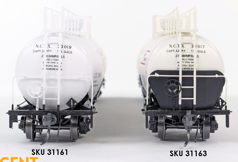 Tangent Scale Models HO 31161-03 NACC 1963 Design 33,000 Gallon Dual Diameter LPG/AA Tank Car NCTX 'Pacific 66 Calgary AB 1964' NCTX #33020