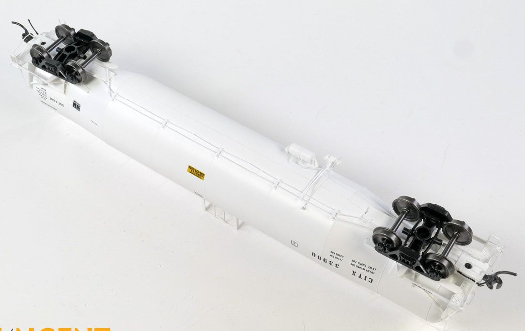Tangent Scale Models HO 31164-01 NACC 1963 Design 33,000 Gallon Dual Diameter LPG/AA Tank Car CITX 'White Lease Repaint 1992+' CITX #33975