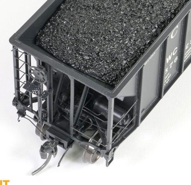Tangent Scale Models HO 32013-04 Bethlehem Steel 3350CuFt Quad Coal Hopper Wisconsin Central 'Ex-CRR FH19 Patch 1992+ V1' WC #57623