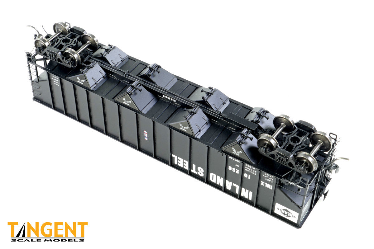 Tangent Scale Models HO 32111-22 IC Centralia Shops 3834CuFt Quad Coal Hopper Inland Steel 'Delivery Black 1968' INLX #10266