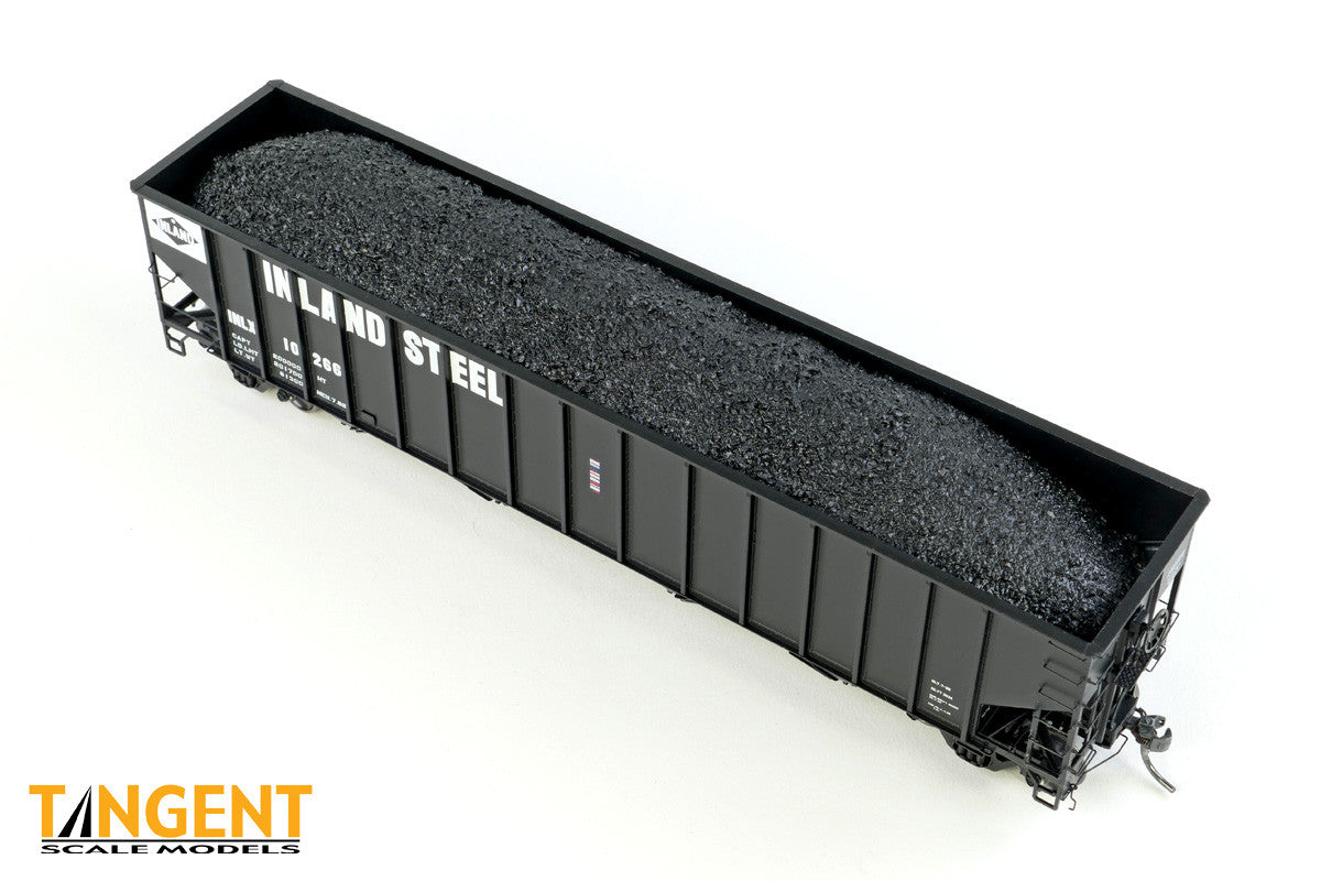 Tangent Scale Models HO 32111-16 IC Centralia Shops 3834CuFt Quad Coal Hopper Inland Steel 'Delivery Black 1968' INLX #10254