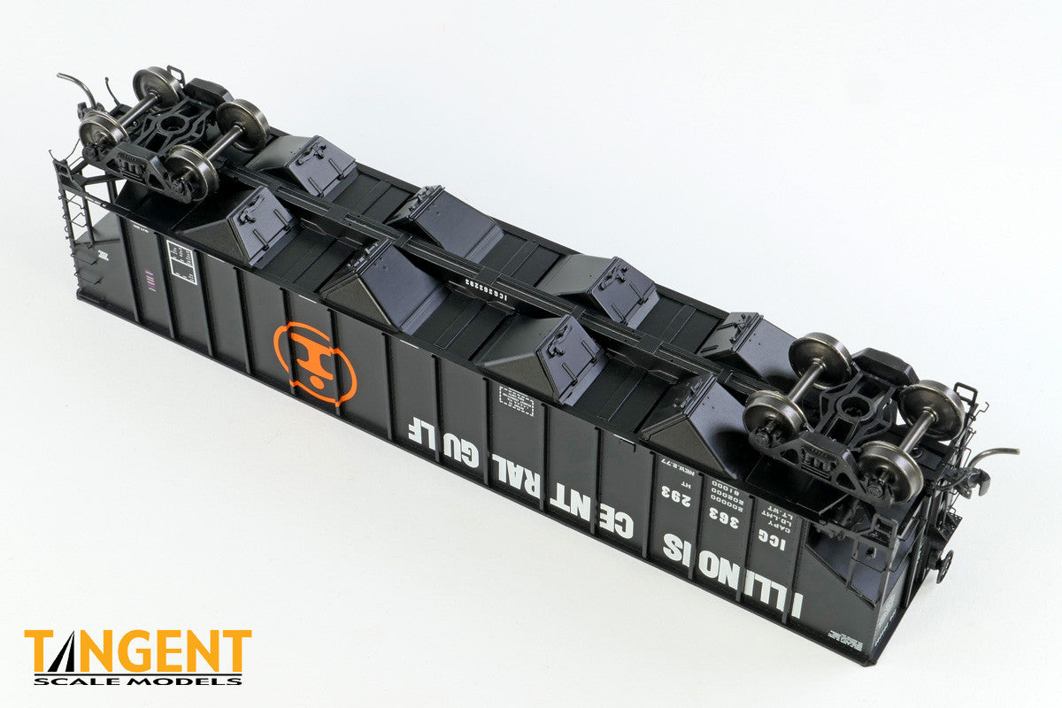 Tangent Scale Models HO 32114-07 IC Centralia Shops 3834CuFt Quad Coal Hopper Illinois Central Gulf 'Delivery Black 1977' ICG #363117