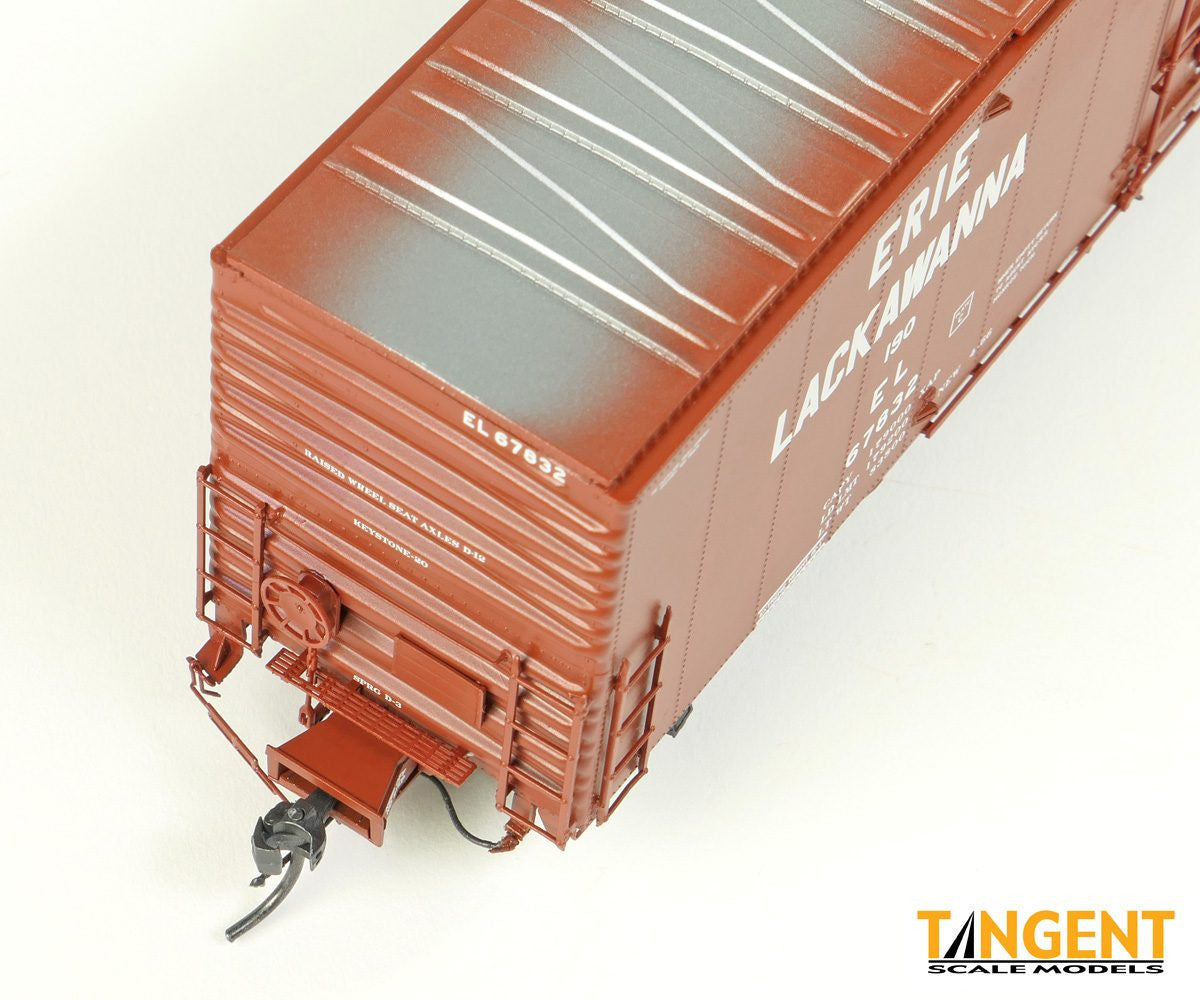 Tangent Scale Models HO 33012-05 Greenville 6,000CuFt 60' Double Door Box Car Erie Lackawanna 'Delivery Red 1966' EL #67832