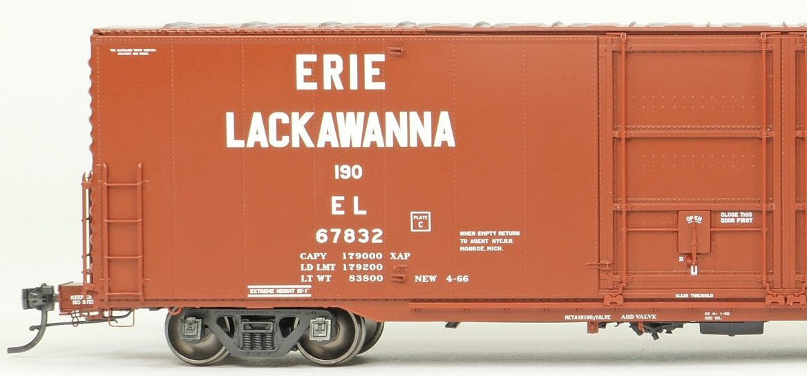 Tangent Scale Models HO 33012-03 Greenville 6,000CuFt 60' Double Door Box Car Erie Lackawanna 'Delivery Red 1966' EL #67828