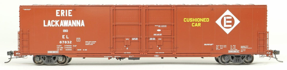 Tangent Scale Models HO 33012-03 Greenville 6,000CuFt 60' Double Door Box Car Erie Lackawanna 'Delivery Red 1966' EL #67828