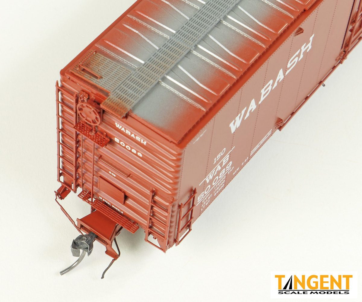 Tangent Scale Models HO 33013-04 Greenville 6,000CuFt 60' Double Door Box Car Wabash 'Delivery Red 9-1963' WAB #50089