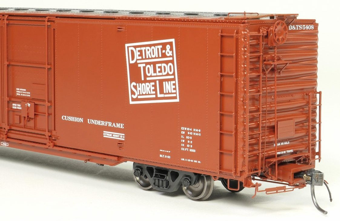 Tangent Scale Models HO 33016-02 Greenville 6,000CuFt 60′ Double Door Box Car Detroit and Toledo Shore Line 'Delivery Red 11-1963' D&TS #5401