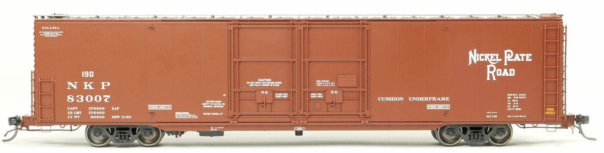Tangent Scale Models HO 33019-01 Greenville 6,000CuFt 60' Double Door Box Car Nickel Plate Road 'Delivery Brown 11-1963' NKP #83000