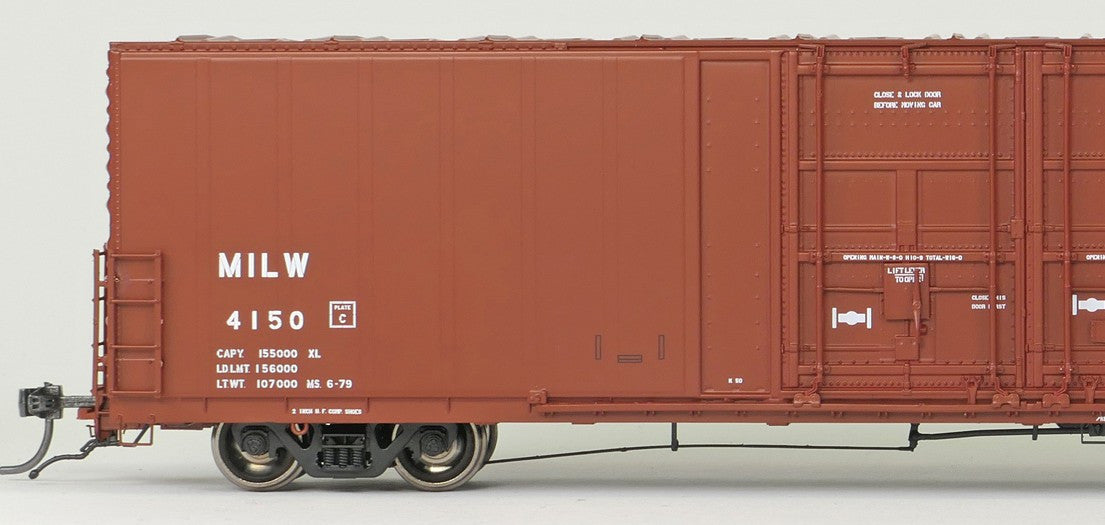 Tangent Scale Models HO 34016-01 Thrall 5,880CuFt 60′ Double Plug Door Box Car Milwaukee Road 'Repaint 6-1979' MILW #4150