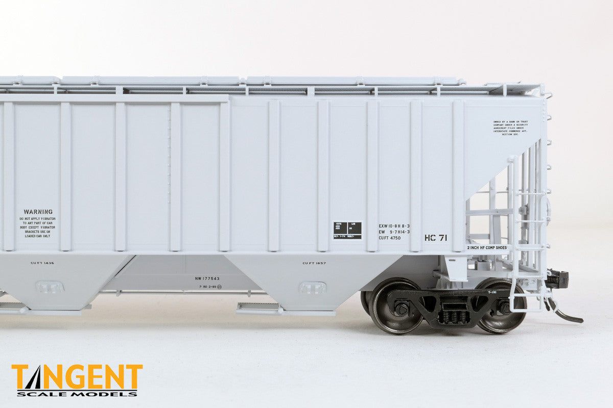 Tangent Scale Models HO 36223-02 NW Roanoke Shops 4750CuFt Covered Hopper Norfolk Southern 'N&W HC-71 1989+' NW #177321
