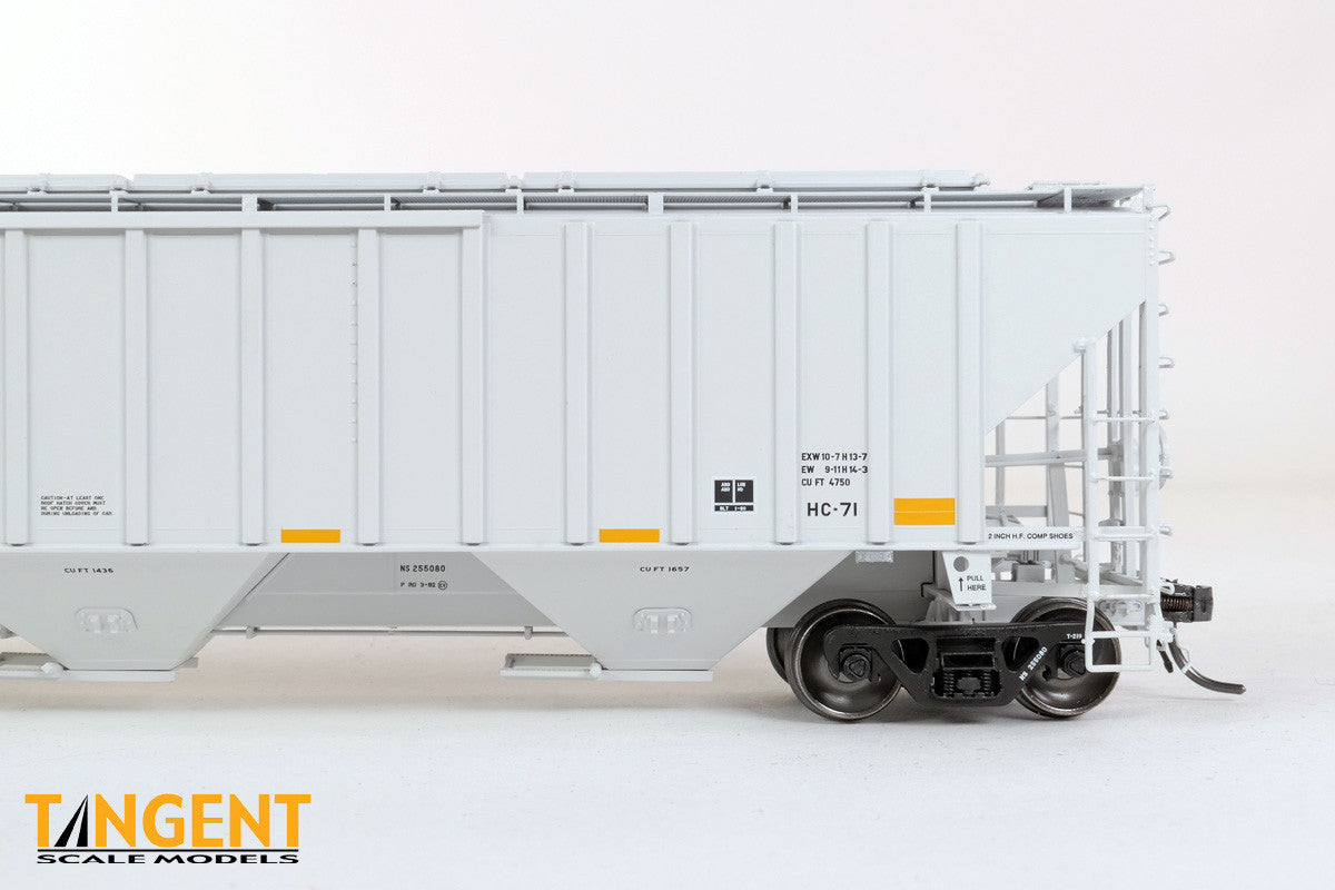 Tangent Scale Models HO 36224-01 NW Roanoke Shops 4750CuFt Covered Hopper Norfolk Southern 'Conspicuity HC-71 2005+' NS #254081