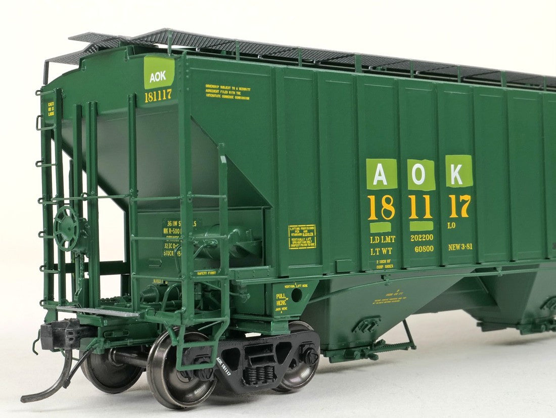 Tangent Scale Models HO 36361-02 PS4750 Covered Hopper Arkansas-Oklahoma Railroad ex-CNW Restencil 2006+ AOK #181188