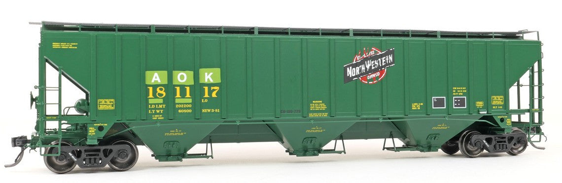 Tangent Scale Models HO 36361-02 PS4750 Covered Hopper Arkansas-Oklahoma Railroad ex-CNW Restencil 2006+ AOK #181188