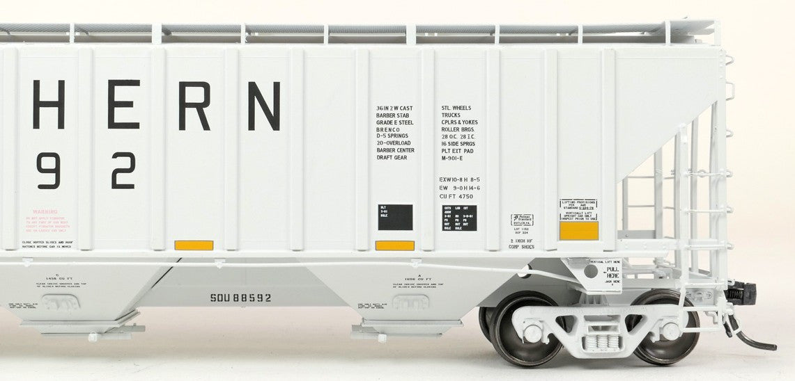 Tangent Scale Models HO 36370-01 PS4750 Covered Hopper Southern Delivery 1981 with Conspicuity 2005+ SOU #88592