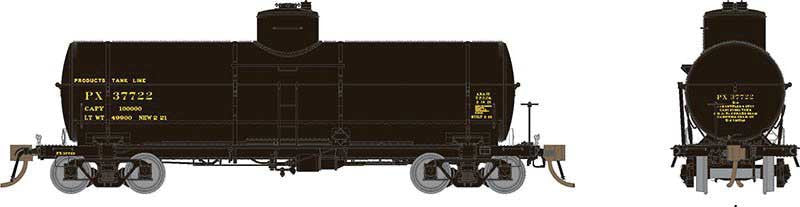 Rapido Trains Inc HO 159004-33623 Union Tank Car 10,000-Gallon X-3 Tank Car Products Tank Line PX #33623